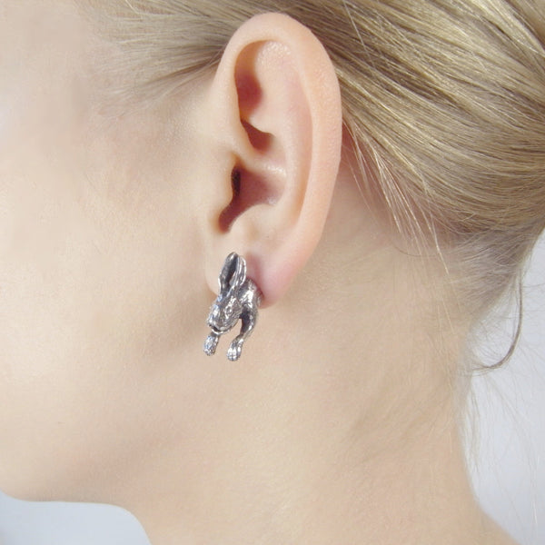 In and out rabbit earrings