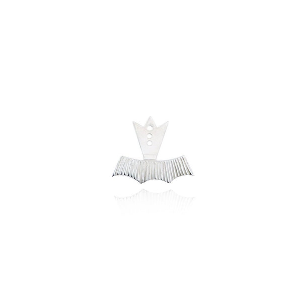 Single halo ear jacket part silver