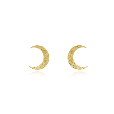 Crescent moon earrings gold vermeil