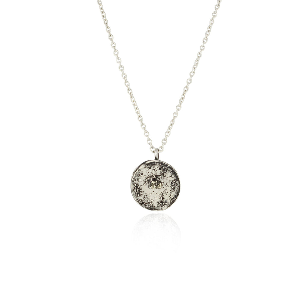 Moon disc necklace