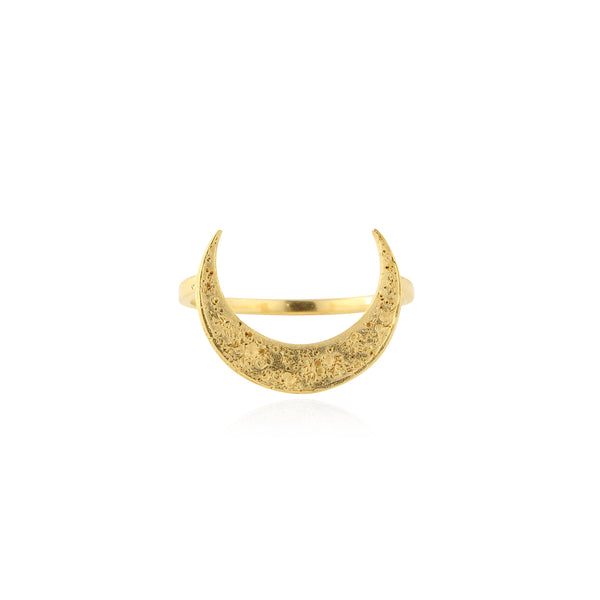 Crescent moon ring Gold