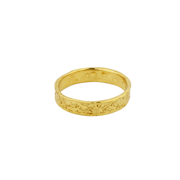 Moon crater ring 4mm gold
