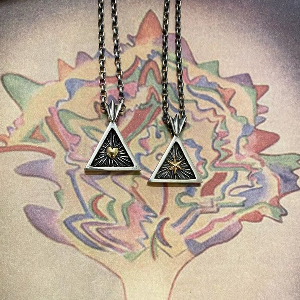 Triangle star necklace