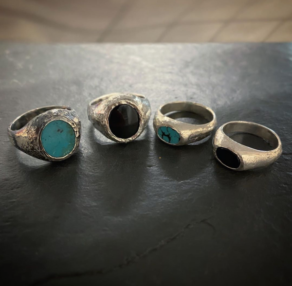 Rustic Bloodstone Signet Ring