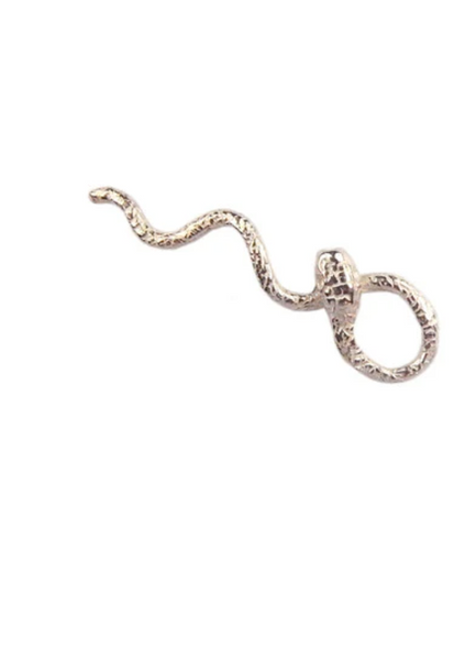 Wavy Snake Earrings Silver