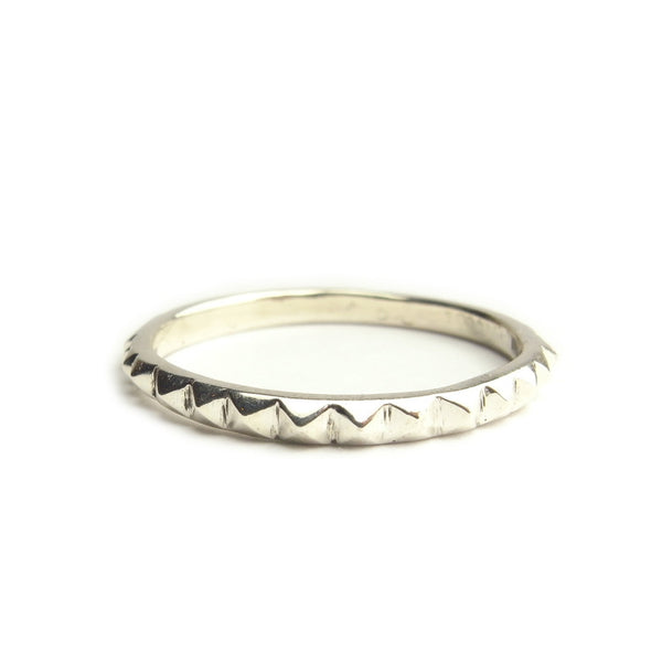 Small Irregular Studs Ring Silver Product Shot