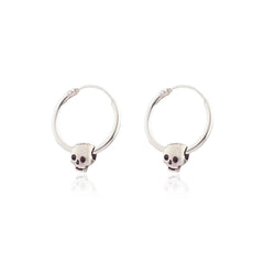 Baby Skull Hoop Earrings
