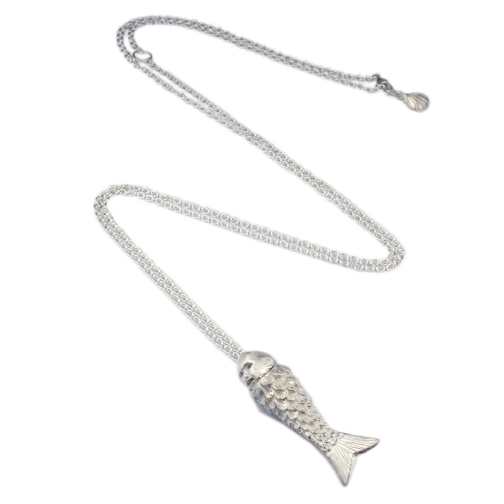 MOMOCREATURA Baby Mermaid Necklace Silver Product Shot Sub