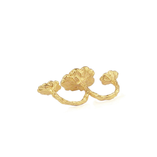 Triple Cloud Ring Gold Product Shot