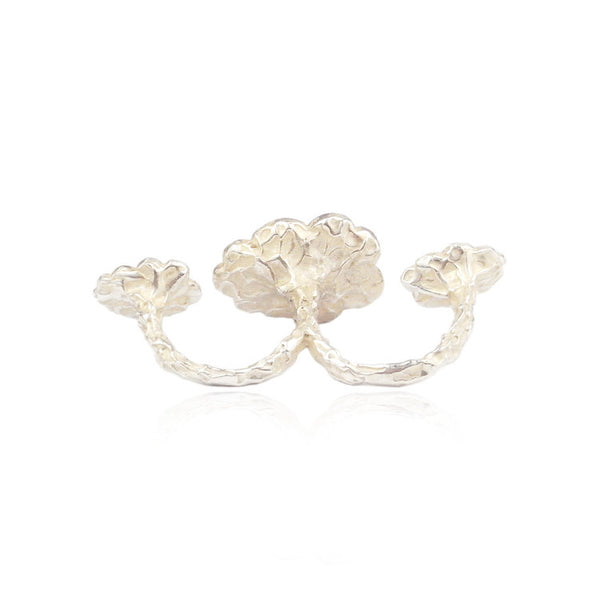 Triple Cloud Ring Silver Product Shot