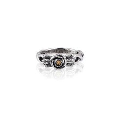 Baby Skull in Rose Ring Silver x Gold