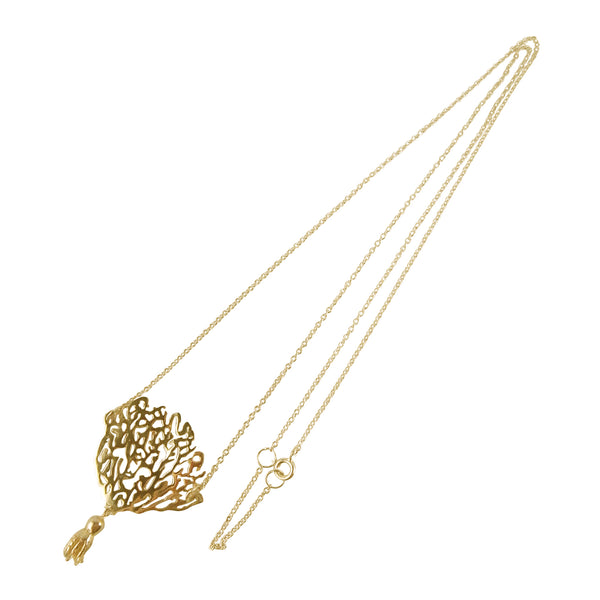 Coral & Octopus Necklace Gold
