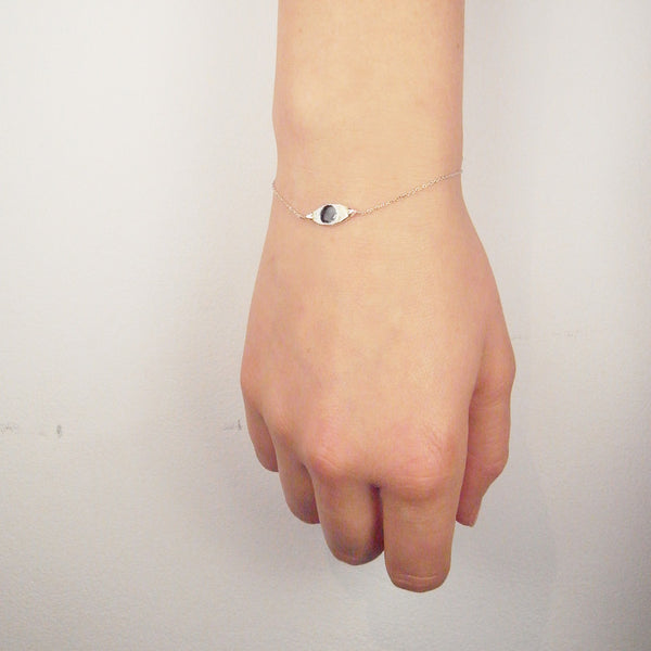 Enamel Eye Bracelet on Model