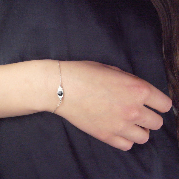 Enamel Eye Bracelet on Model