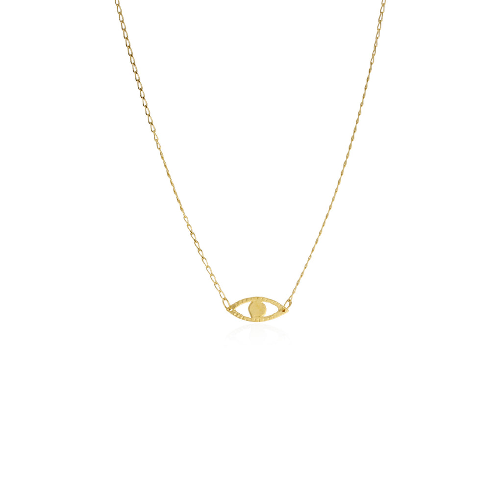 Gold eye necklace