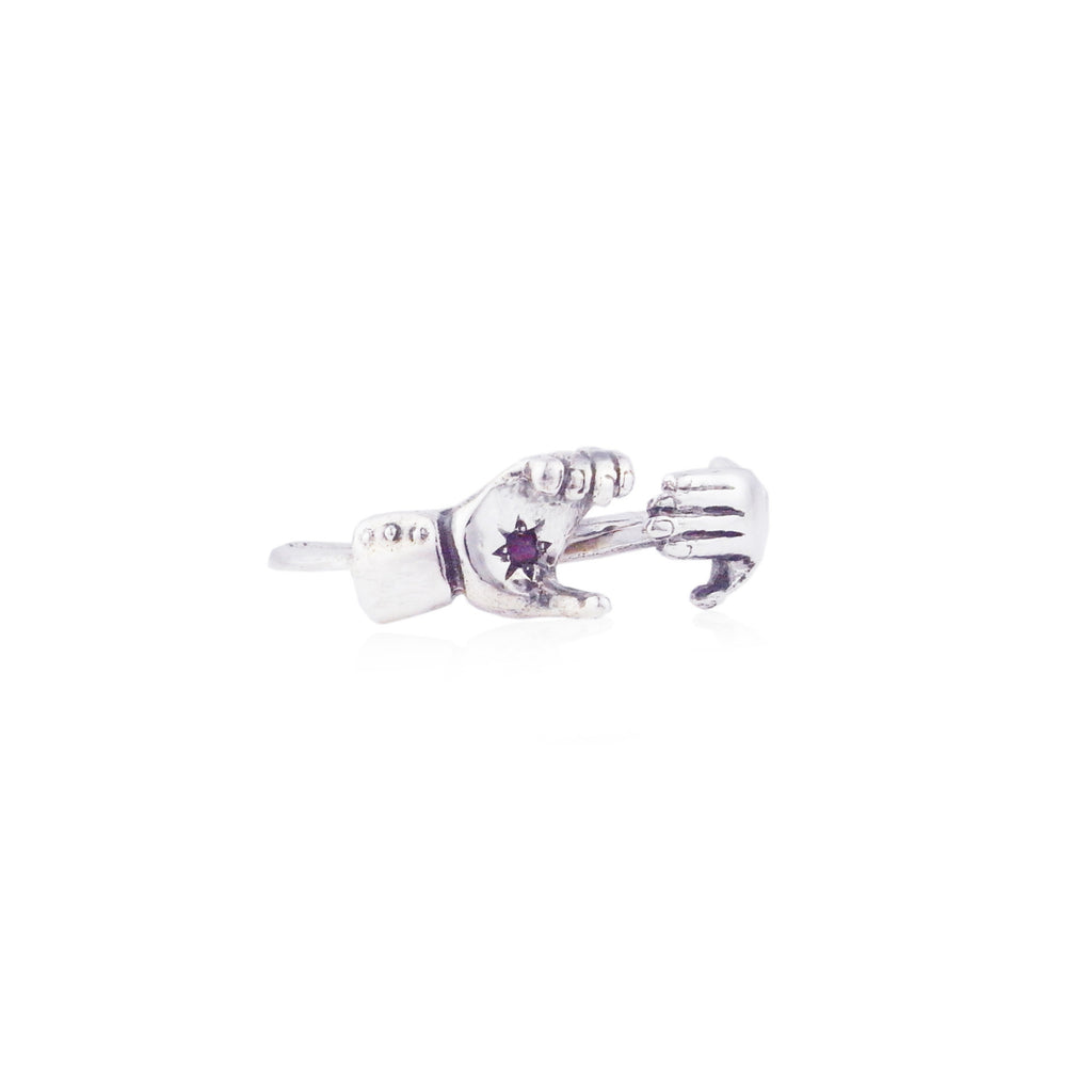 Fede Ring Star Set Round Faceted Stone product shot