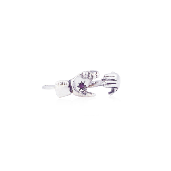 Fede Ring Star Set Round Faceted Stone product shot