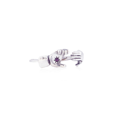 Fede Ring Star Set Round Faceted Stone product shot