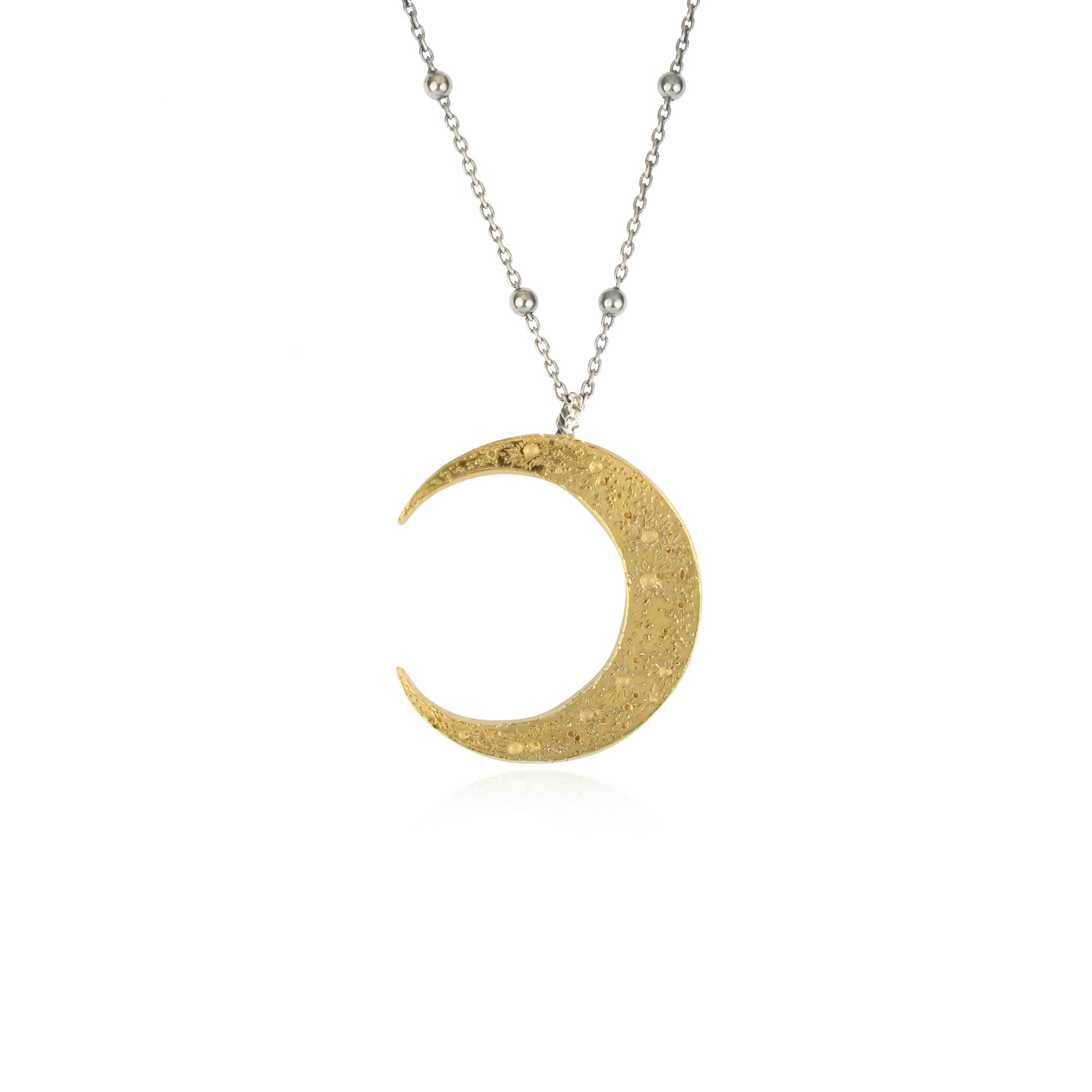 【HYERES LOR】Champagne Moon Big Bowl Long Necklace (Gold) big_VNS6452_BZCHRM.jpg