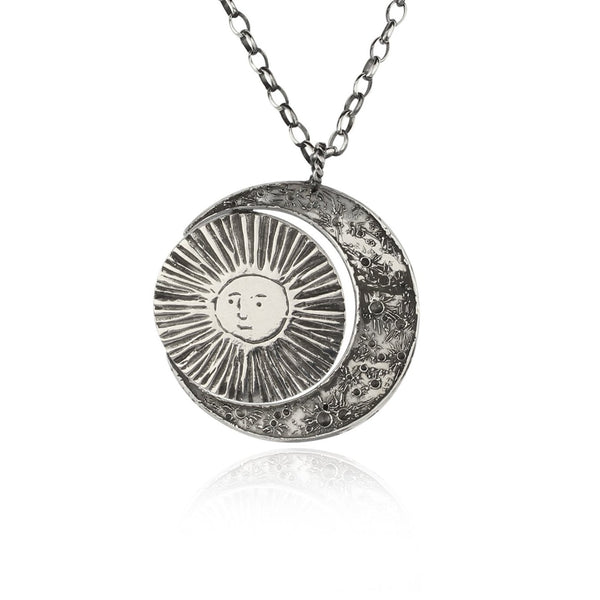 large_moon_and_sun_long_necklace_oxidised_silver