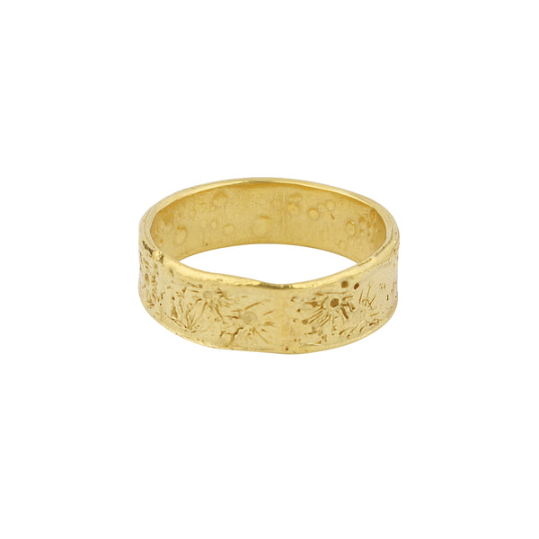 Moon crater ring 6mm gold