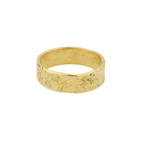 Moon crater ring 6mm gold