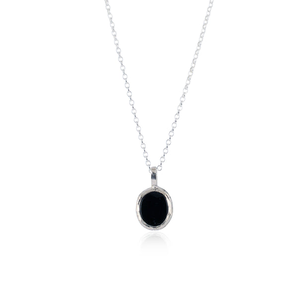 Rustic onyx necklace Large
