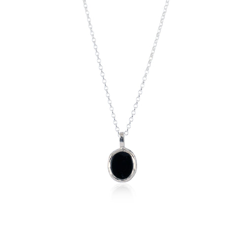 Rustic onyx necklace Large