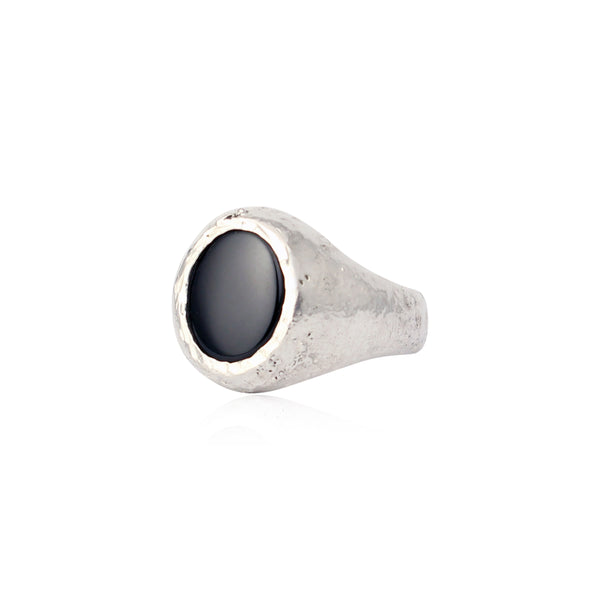 Rustic Onyx Signet Ring