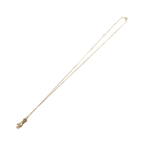 Birthstone hand pendant gold