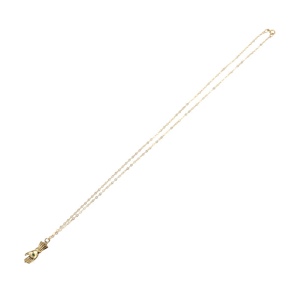 Birthstone hand pendant gold