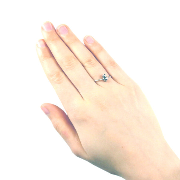 Queen Skull Ring Silver on Model