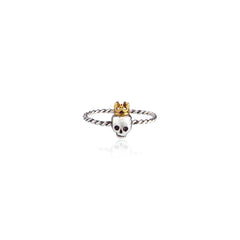 Queen Skull Ring - Silver Skull & Gold Crown