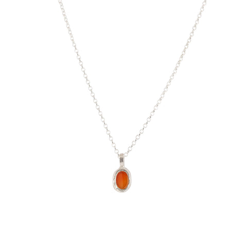 Rustic carnelian necklace small