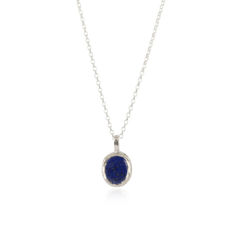 Rustic lapis lazuli necklace Large