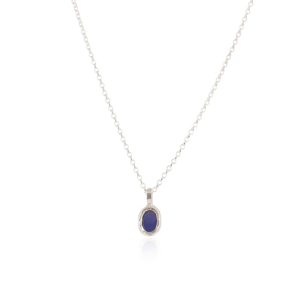 Rustic lapis lazuli necklace small