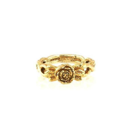 MOMOCREATURA Baby Skull in Rose Ring Gold Product Shot