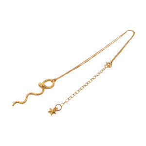 Waving Snake Necklace Gold Product Shot Sub
