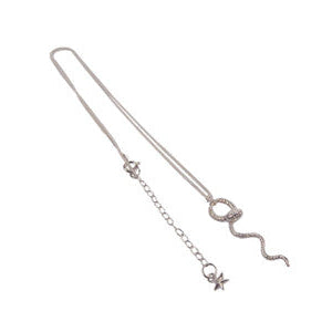 Waving Snake Necklace Silver Product Shot Sub