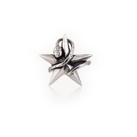 Snake Catching a Star Ring Product Shot