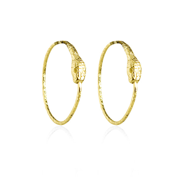 Ouroboros hoop earrings