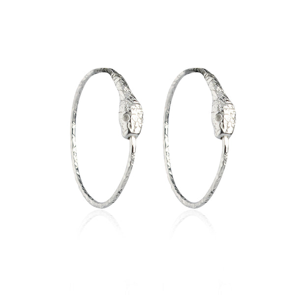 Ouroboros hoop earrings