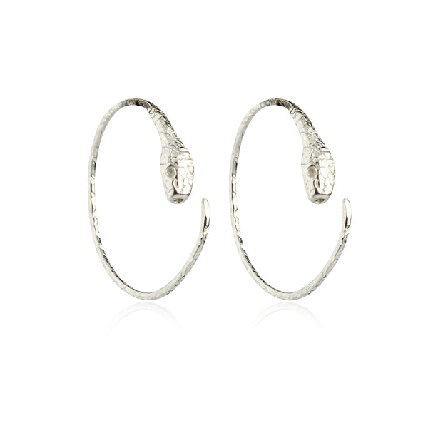 Ouroboros hoop earrings