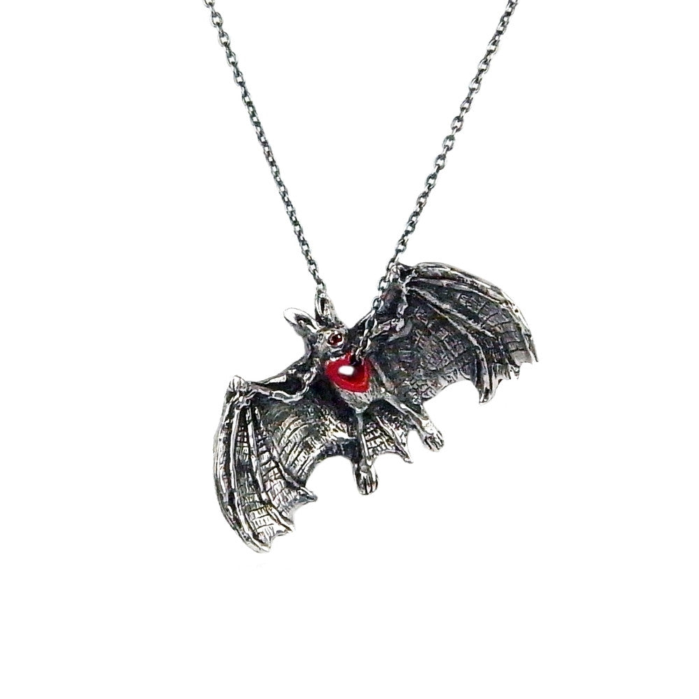 Stolen Heart Bat Necklace Silver Product Shot Main