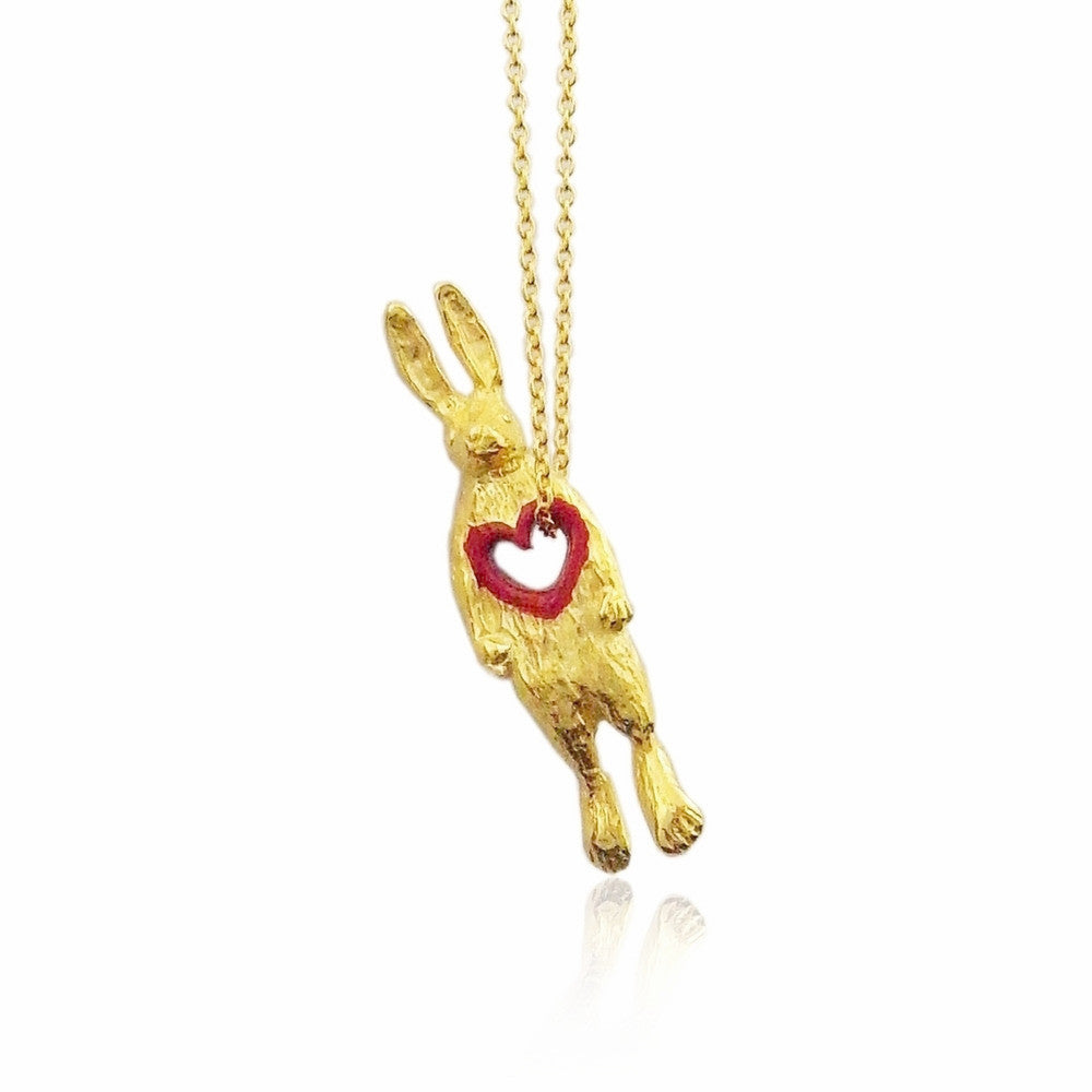Stolen Heart Bunny Necklace Gold Product Shot Main