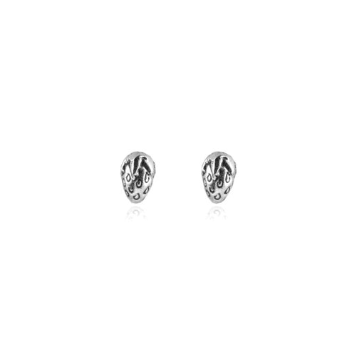 Tiny Strawberry Studs Silver Product Shot