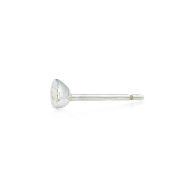 Tiny Eye Earrings Silver Side Shot