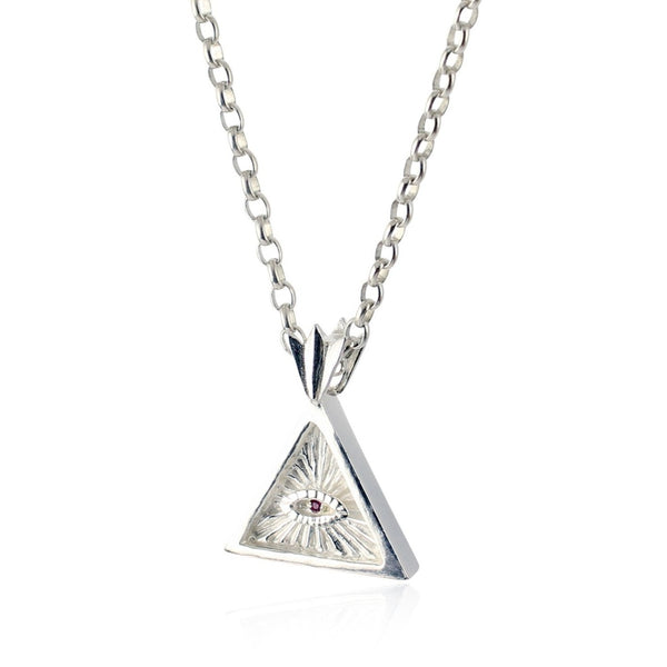Triangle eye necklace